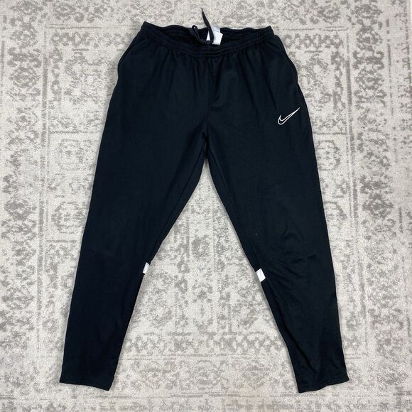 Nike Dri-Fit Pants Mens Black DA2800 Soccer Training Athletic Zippered Size XL - Picture 1 of 8